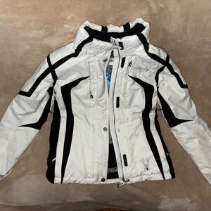 Spyder White/Black Ski Jacket